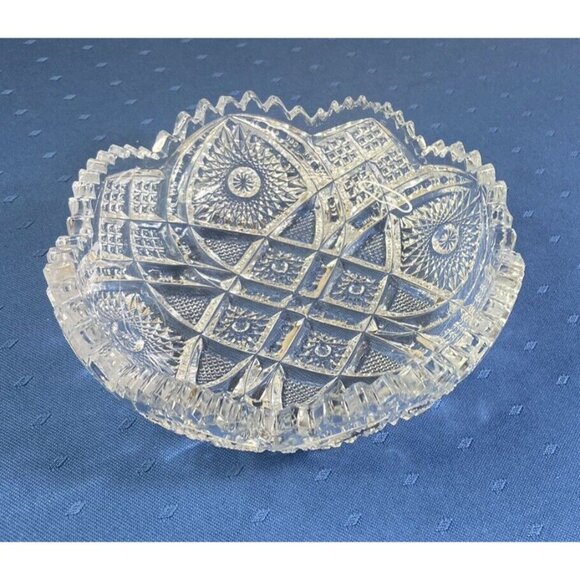 Nucut Other - Vintage Nucut Imperial Glass Bowl 6.5" Sawtooth Edge Grandma's Candy Bowl